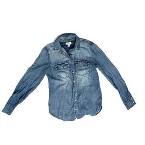 J Crew Wren slim western chambray shirt in Callie wash size 2